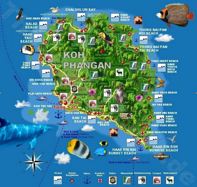 остров панган карта